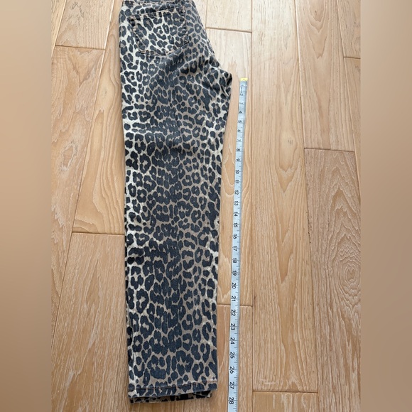Oat womens leopard print jeans size 27/6 indie sleaze boho maximalist punk goth - Picture 5 of 6
